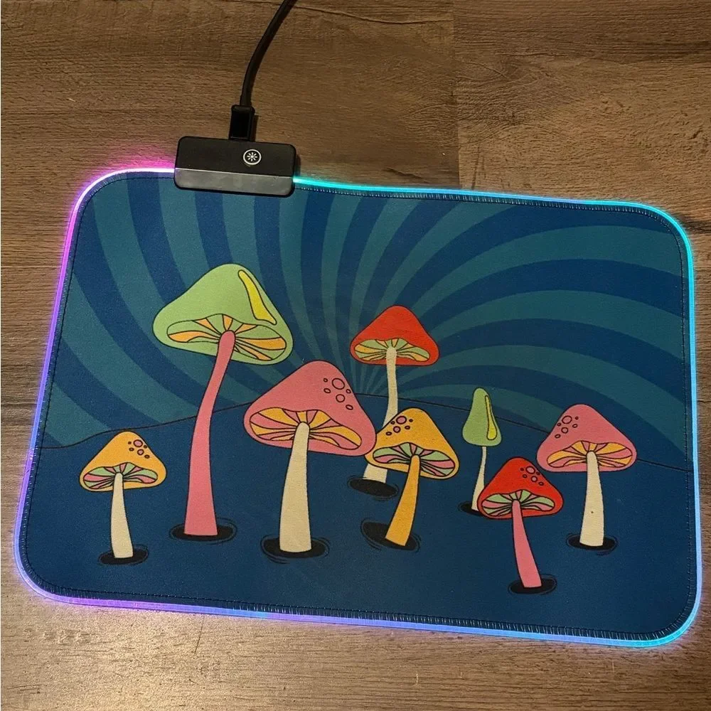 Colorful Mushroom Design Mouse Pad